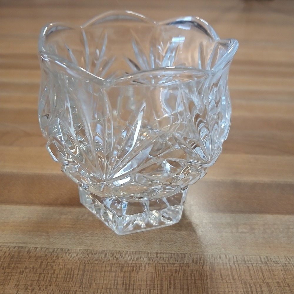 Glass candle holder vintage,‎ Rose Shaped